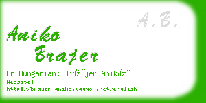 aniko brajer business card